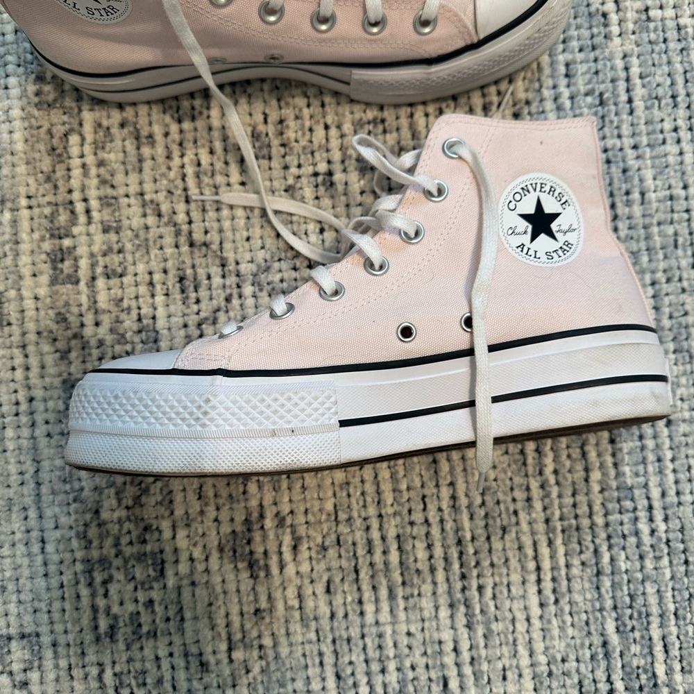 Converse Pink High-Top Sneakers with Classic Canvas